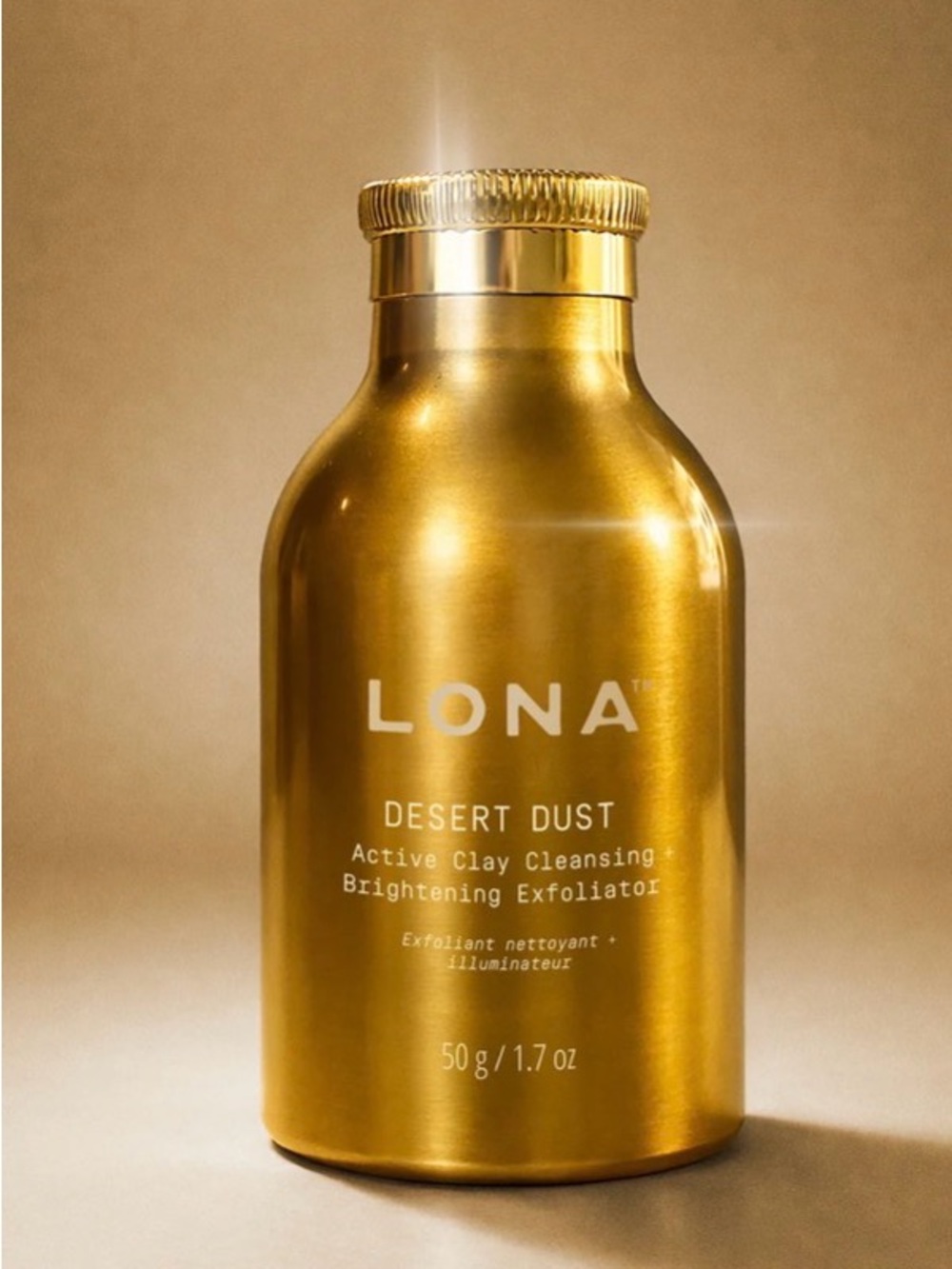 Desert Dust Active Clay Cleansing Brightening Exfoliator - Gold